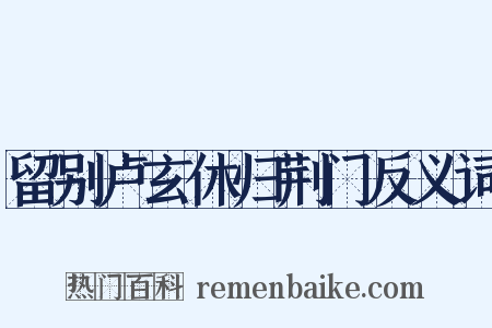 留别卢玄休归荆门反义词是什么意思的图片